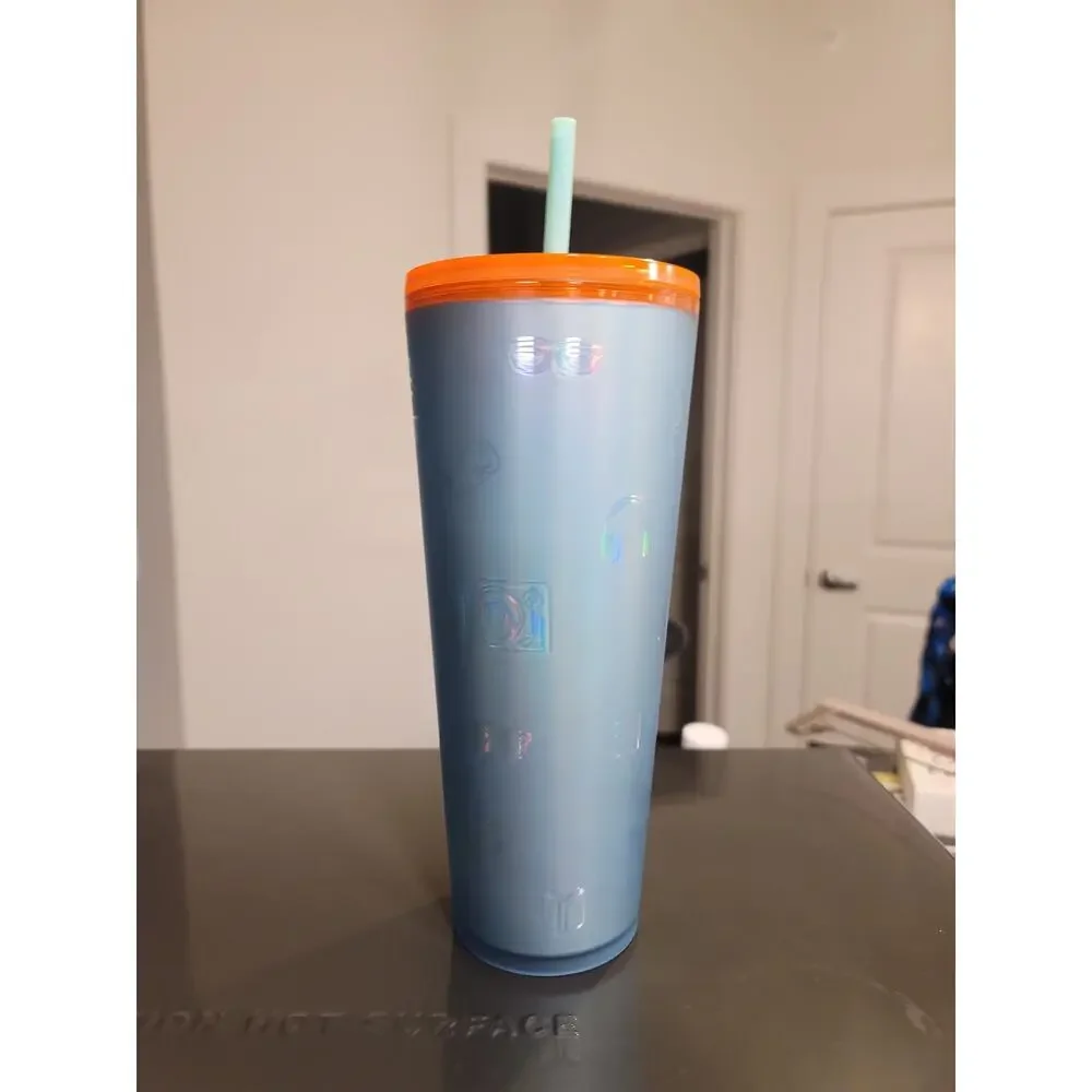 Starbucks Blue Soft Touch Emoji Venti Tumbler